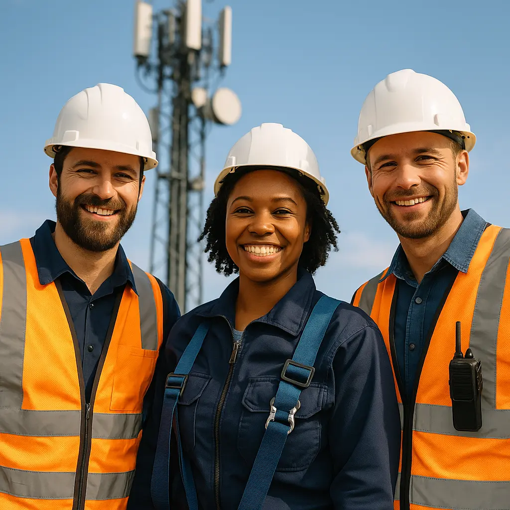 Telecom technician team